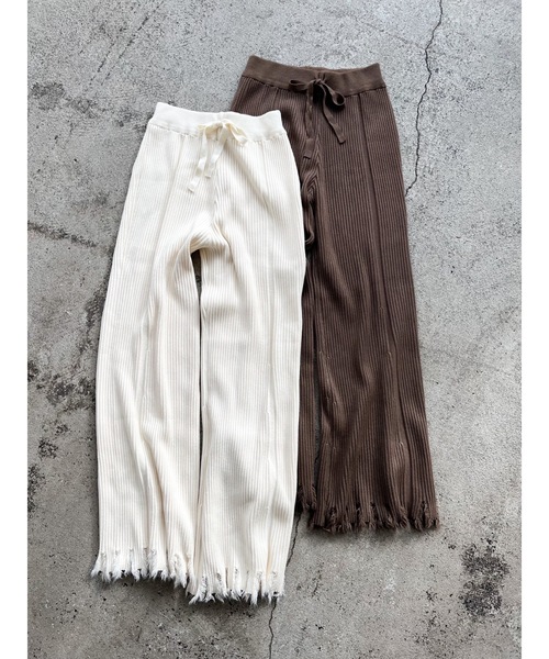 JUMELLE(ジュメロ)の「ダメージニットパンツ(その他パンツ・レディース・ブラウン/ベージュ・FREE)」の22枚目の写真