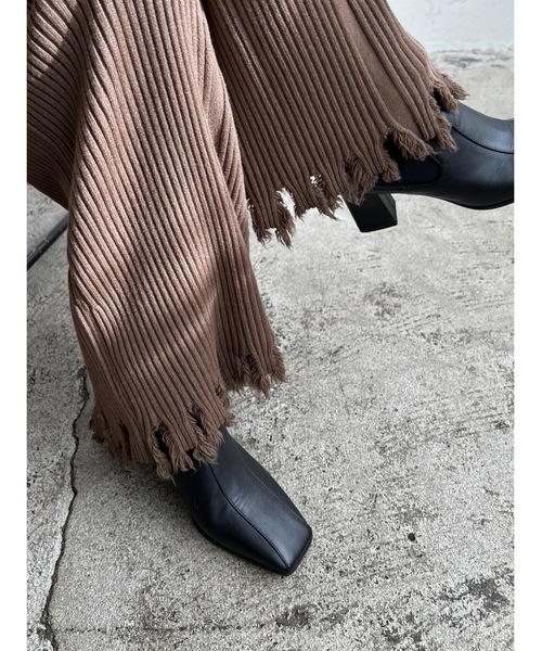 JUMELLE(ジュメロ)の「ダメージニットパンツ(その他パンツ・レディース・ブラウン/ベージュ・FREE)」の5枚目の写真