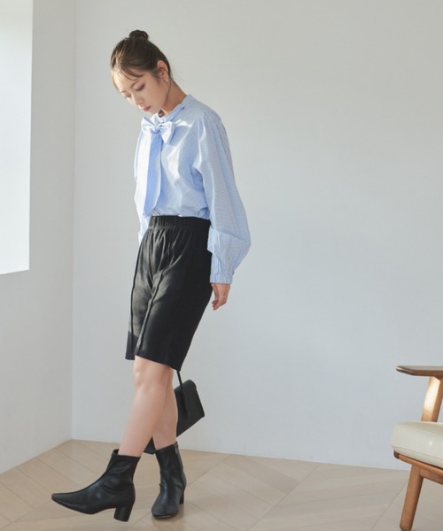 VANNIE U（ヴァニーユー）の「バイカーパンツ（その他パンツ・レディース・ブラック/アイボリー・FREE）」の4枚目の写真