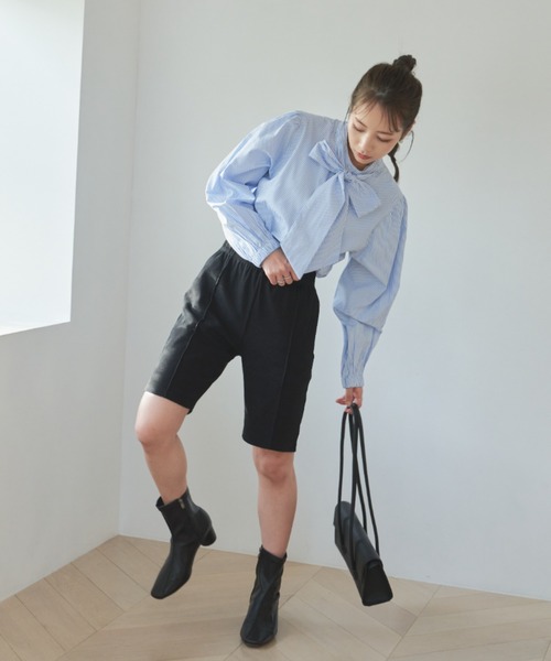 VANNIE U（ヴァニーユー）の「バイカーパンツ（その他パンツ・レディース・ブラック/アイボリー・FREE）」の7枚目の写真