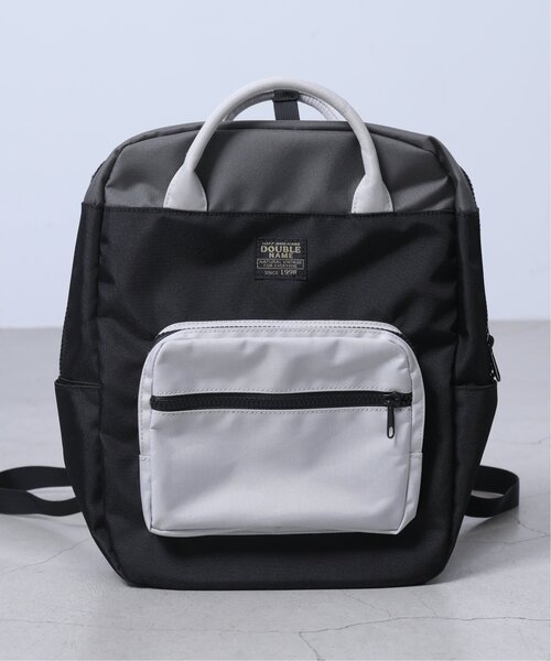 DOUBLE NAME（ダブルネーム）の「配色スクエアリュック（バックパック/リュック・レディース・ブラック/グリーン・FREE）」の10枚目の写真