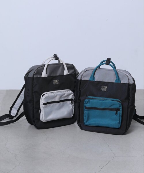 DOUBLE NAME（ダブルネーム）の「配色スクエアリュック（バックパック/リュック・レディース・ブラック/グリーン・FREE）」の12枚目の写真