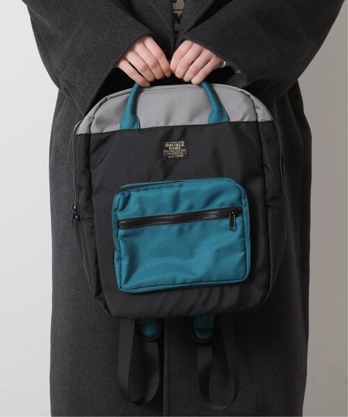 DOUBLE NAME（ダブルネーム）の「配色スクエアリュック（バックパック/リュック・レディース・ブラック/グリーン・FREE）」の15枚目の写真
