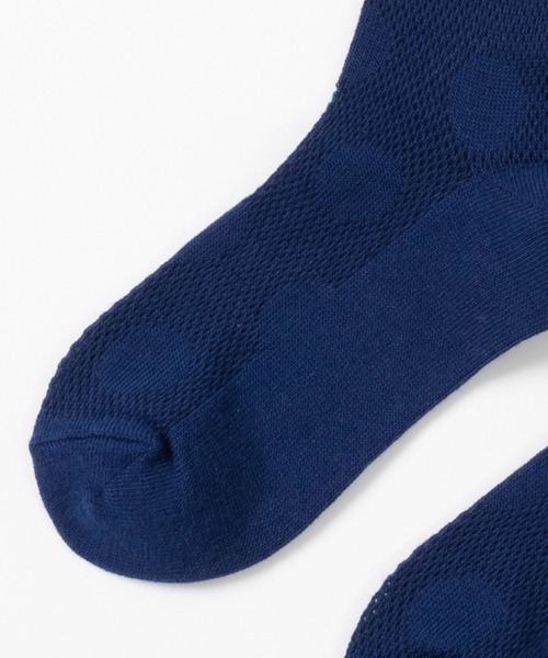 KP DECO（ケーピーデコ）の「日本製/サテンリボン付きドット柄クルーソックス（ソックス/靴下・キッズ・アイボリー/ブルー系その他・20cm/18cm/22cm/16cm/14cm）」の7枚目の写真