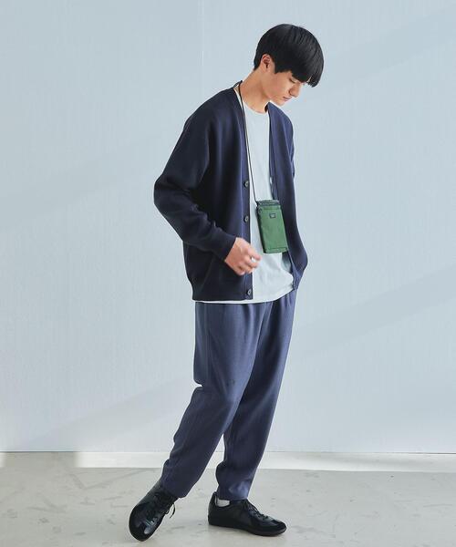 green label relaxing（グリーンレーベルリラクシング）の「クリアコットン スウェットライク Vネック カーディガン -ウォッシャブル-（カーディガン/ボレロ・メンズ・ライラック/ライム/ネイビー/ロイヤルブルー・L/M/XL/S）」の6枚目の写真