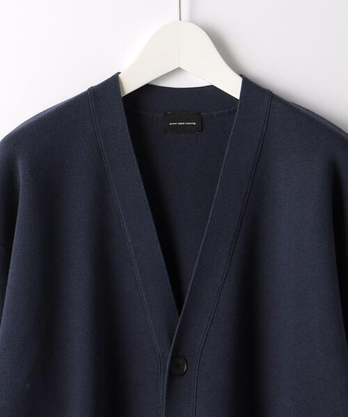 green label relaxing（グリーンレーベルリラクシング）の「クリアコットン スウェットライク Vネック カーディガン -ウォッシャブル-（カーディガン/ボレロ・メンズ・ライラック/ライム/ネイビー/ロイヤルブルー・L/M/XL/S）」の15枚目の写真