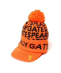 PEARLY GATES - ☆新品☆パーリーゲイツ ロゴ ボーダー ニット帽 ロゴ総柄 つば付きニットワッチ (UNISEX) | PEARLY GATES