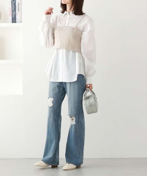 archives（アルシーヴ）の「ダメージデニム（デニムパンツ・レディース・ブルー/ブラック・MEDIUM/SMALL）」の13枚目の写真