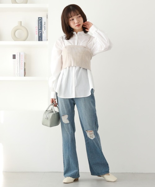 archives（アルシーヴ）の「ダメージデニム（デニムパンツ・レディース・ブルー/ブラック・MEDIUM/SMALL）」の14枚目の写真