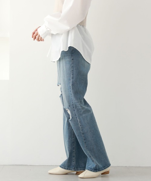 archives（アルシーヴ）の「ダメージデニム（デニムパンツ・レディース・ブルー/ブラック・MEDIUM/SMALL）」の12枚目の写真