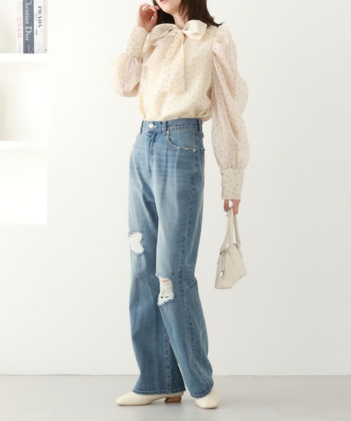 archives（アルシーヴ）の「ダメージデニム（デニムパンツ・レディース・ブルー/ブラック・MEDIUM/SMALL）」の18枚目の写真