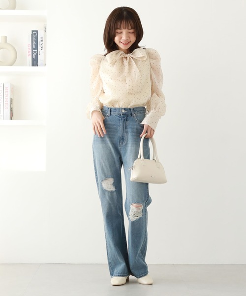 archives（アルシーヴ）の「ダメージデニム（デニムパンツ・レディース・ブルー/ブラック・MEDIUM/SMALL）」の19枚目の写真