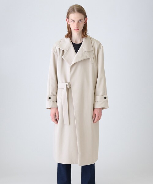 tk.TAKEO KIKUCHI（ティーケータケオキクチ）の「◆スタンドタイロッケンコート（モッズコート・メンズ・ブラック/ライトベージュ・01/02/03）」の4枚目の写真