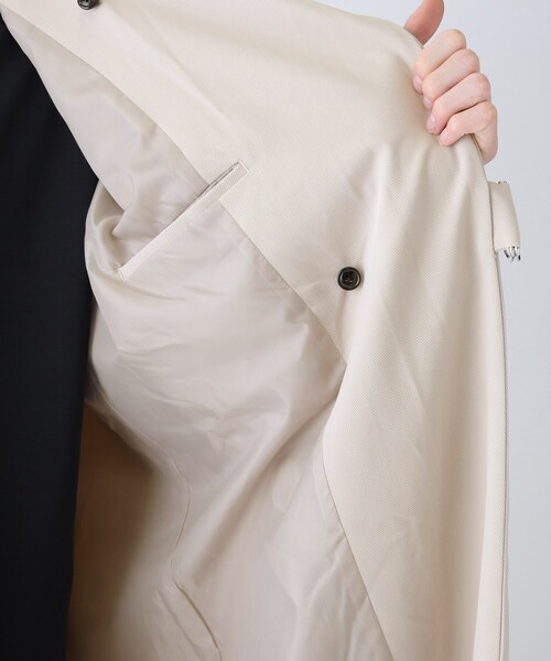 tk.TAKEO KIKUCHI（ティーケータケオキクチ）の「◆スタンドタイロッケンコート（モッズコート・メンズ・ブラック/ライトベージュ・01/02/03）」の11枚目の写真