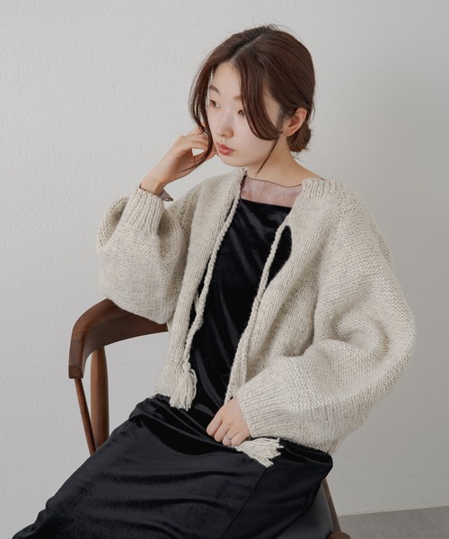 Kastane(カスタネ)の「ドーリーニット(ニット/セーター・レディース・ブラウン/ブルー/アイボリー/イエロー・FREE)」の19枚目の写真