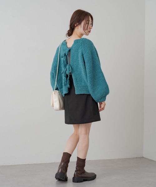 Kastane(カスタネ)の「ドーリーニット(ニット/セーター・レディース・ブラウン/ブルー/アイボリー/イエロー・FREE)」の6枚目の写真