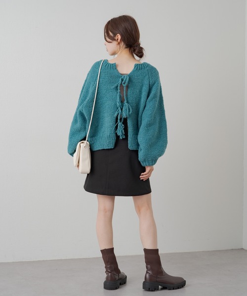 Kastane(カスタネ)の「ドーリーニット(ニット/セーター・レディース・ブラウン/ブルー/アイボリー/イエロー・FREE)」の7枚目の写真