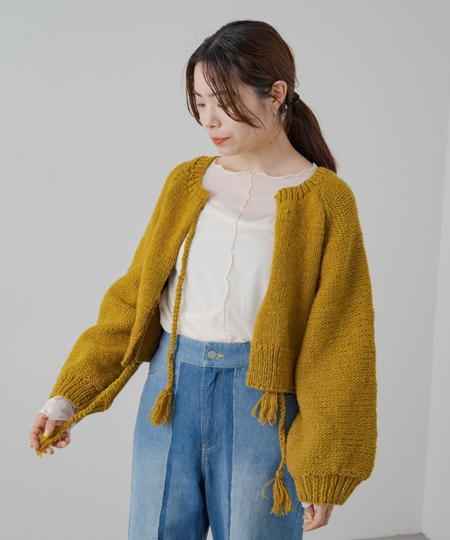 Kastane(カスタネ)の「ドーリーニット(ニット/セーター・レディース・ブラウン/ブルー/アイボリー/イエロー・FREE)」の10枚目の写真