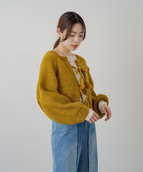 Kastane(カスタネ)の「ドーリーニット(ニット/セーター・レディース・ブラウン/ブルー/アイボリー/イエロー・FREE)」の12枚目の写真