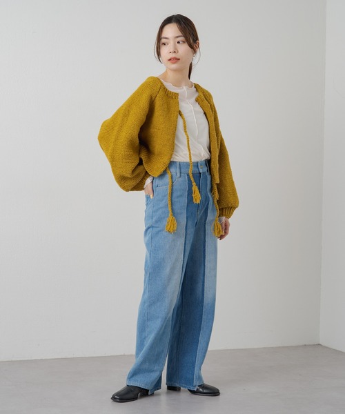 Kastane(カスタネ)の「ドーリーニット(ニット/セーター・レディース・ブラウン/ブルー/アイボリー/イエロー・FREE)」の16枚目の写真