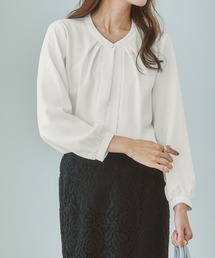 7days Life Styling | 【販売終了】ストレッチパウダーサテンフロント2WAYタックブラウス(シャツ/ブラウス)