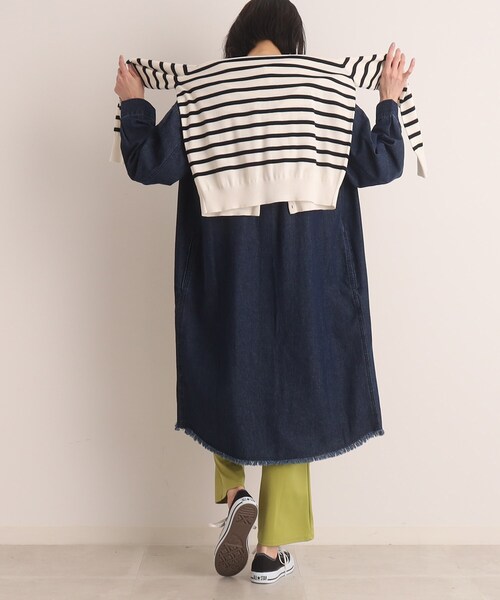 SHOO・LA・RUE（シューラルー）の「◆【羽織としても活躍してくれる】デニムシャツ ロングワンピース（ワンピース・レディース・ライトブルー/ネイビー・02/03/04）」の15枚目の写真