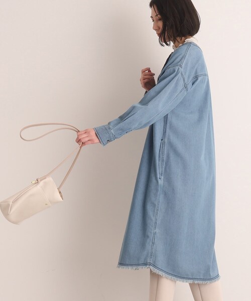 SHOO・LA・RUE（シューラルー）の「◆【羽織としても活躍してくれる】デニムシャツ ロングワンピース（ワンピース・レディース・ライトブルー/ネイビー・02/03/04）」の18枚目の写真