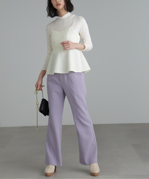 FREE'S MART（フリーズマート）の「◆バックコンシャスジャガードキャミペプラムブラウス（シャツ/ブラウス・レディース・ホワイト/ブラック・FREE）」の21枚目の写真