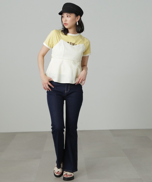 FREE'S MART（フリーズマート）の「◆バックコンシャスジャガードキャミペプラムブラウス（シャツ/ブラウス・レディース・ホワイト/ブラック・FREE）」の17枚目の写真