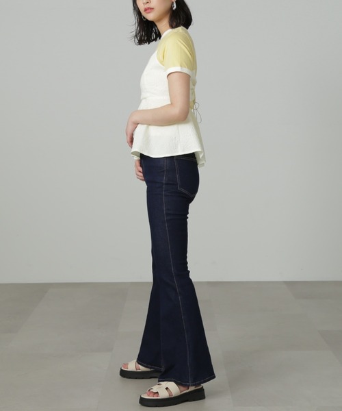 FREE'S MART（フリーズマート）の「◆バックコンシャスジャガードキャミペプラムブラウス（シャツ/ブラウス・レディース・ホワイト/ブラック・FREE）」の16枚目の写真