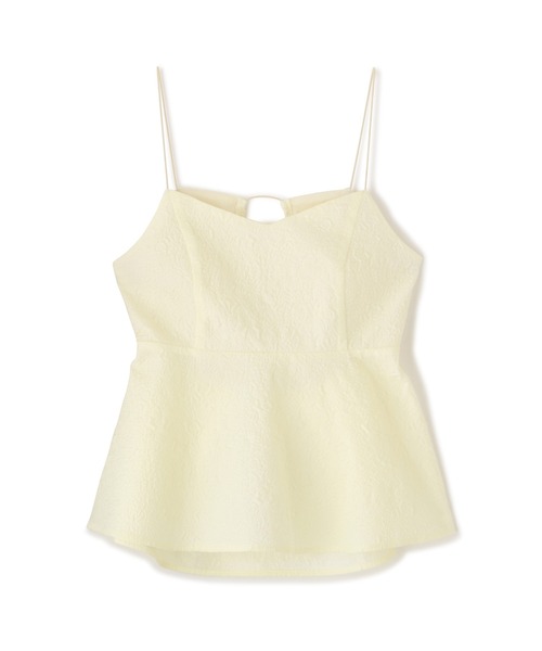 FREE'S MART（フリーズマート）の「◆バックコンシャスジャガードキャミペプラムブラウス（シャツ/ブラウス・レディース・ホワイト/ブラック・FREE）」の6枚目の写真