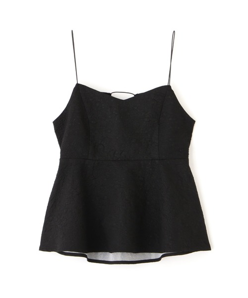 FREE'S MART（フリーズマート）の「◆バックコンシャスジャガードキャミペプラムブラウス（シャツ/ブラウス・レディース・ホワイト/ブラック・FREE）」の4枚目の写真