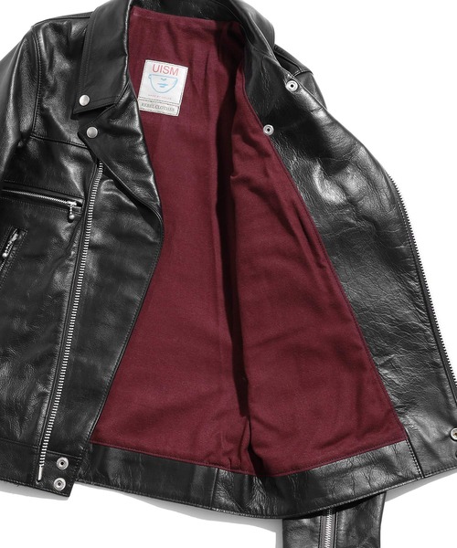 UNDERCOVER（アンダーカバー）の「Leather biker jacket（ライダースジャケット・メンズ・ネイビー/ブラック・3/4/1/2）」の6枚目の写真