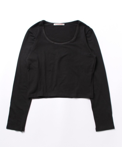 NinaetLina（ニナエリナ）の「クロップド丈長袖カットソー（Tシャツ/カットソー・レディース・エメラルド/ブラック/ブルー/グレー/ホワイト・M/L/XL）」の15枚目の写真