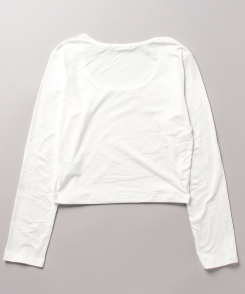 NinaetLina（ニナエリナ）の「クロップド丈長袖カットソー（Tシャツ/カットソー・レディース・エメラルド/ブラック/ブルー/グレー/ホワイト・M/L/XL）」の16枚目の写真