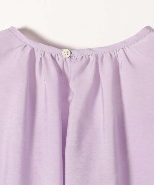 SHIPS any(シップス エニィ)の「SHIPS any:〈洗濯機可能〉シアー ギャザー ペプラム ブラウス(シャツ/ブラウス・レディース・ネイビー/ラベンダー・ONE SIZE)」の6枚目の写真