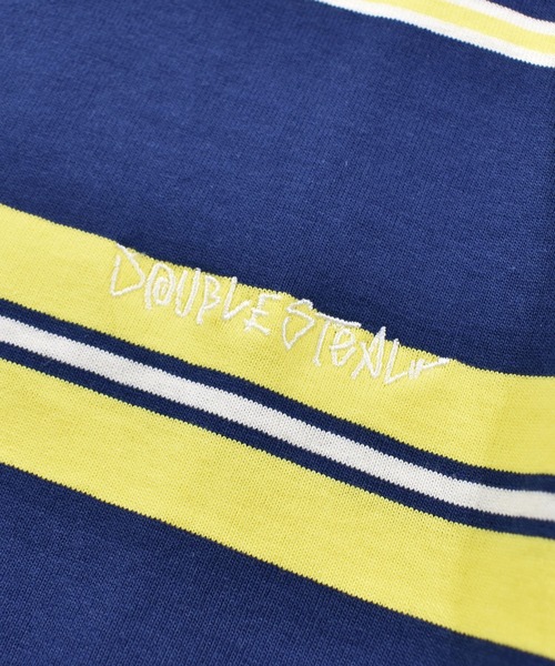 DOUBLE STEAL(ダブルスティール)の「DSボーダー Tシャツ(Tシャツ/カットソー・メンズ・オレンジ/ホワイト/ブラック/ネイビー・MEDIUM/LARGE/X-LARGE)」の7枚目の写真