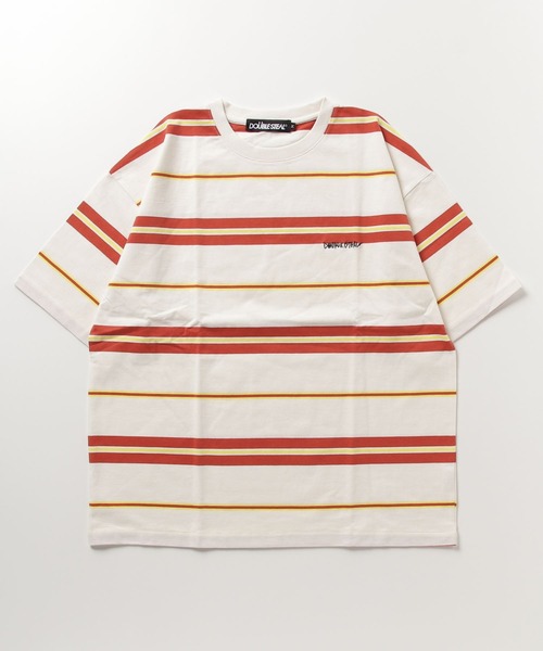 DOUBLE STEAL(ダブルスティール)の「DSボーダー Tシャツ(Tシャツ/カットソー・メンズ・オレンジ/ホワイト/ブラック/ネイビー・MEDIUM/LARGE/X-LARGE)」の20枚目の写真