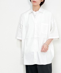 Ritzy | 綿ブロード レギュラーカラー半袖シャツ レディース メンズ(シャツ/ブラウス)