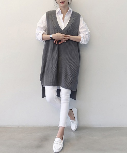 LOPASS（ロパス）の「オーバーサイズ　ロングシャツ（シャツ/ブラウス・レディース・ホワイト・L/M）」の7枚目の写真