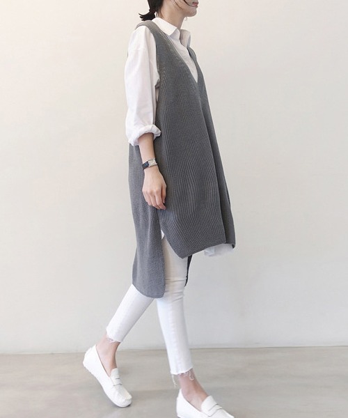 LOPASS（ロパス）の「オーバーサイズ　ロングシャツ（シャツ/ブラウス・レディース・ホワイト・L/M）」の6枚目の写真