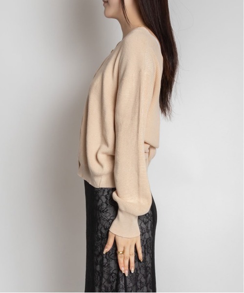 RANDA（ランダ）の「バックノットデザインカーデ（カーディガン/ボレロ・レディース・ホワイト/ベージュ/グレー・FREE）」の18枚目の写真