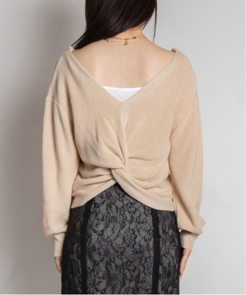 RANDA（ランダ）の「バックノットデザインカーデ（カーディガン/ボレロ・レディース・ホワイト/ベージュ/グレー・FREE）」の22枚目の写真