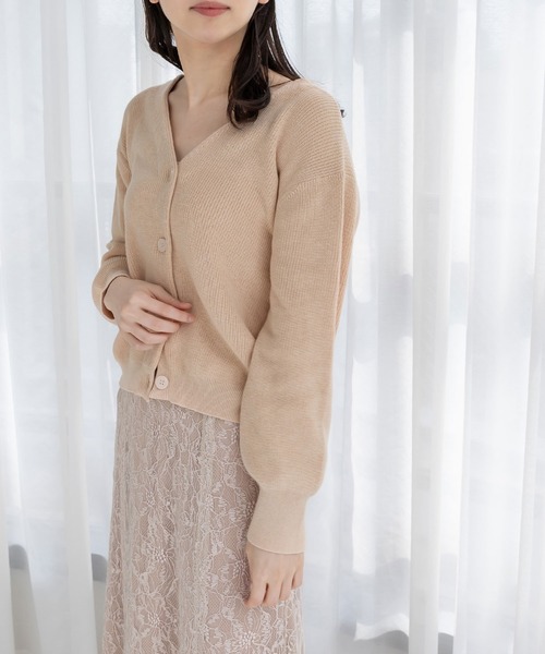 RANDA（ランダ）の「バックノットデザインカーデ（カーディガン/ボレロ・レディース・ホワイト/ベージュ/グレー・FREE）」の12枚目の写真