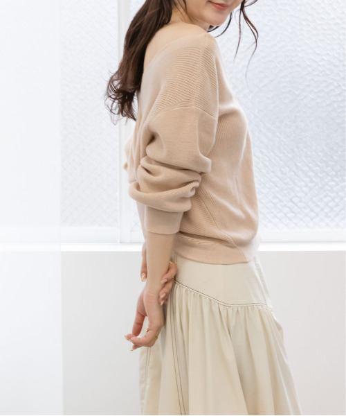 RANDA（ランダ）の「バックノットデザインカーデ（カーディガン/ボレロ・レディース・ホワイト/ベージュ/グレー・FREE）」の19枚目の写真