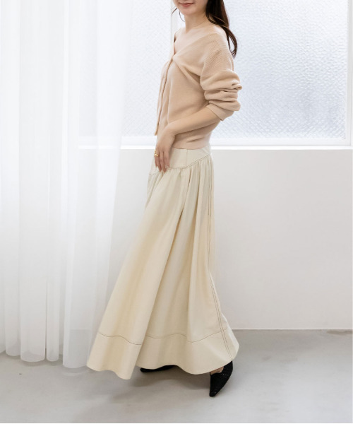 RANDA（ランダ）の「バックノットデザインカーデ（カーディガン/ボレロ・レディース・ホワイト/ベージュ/グレー・FREE）」の4枚目の写真