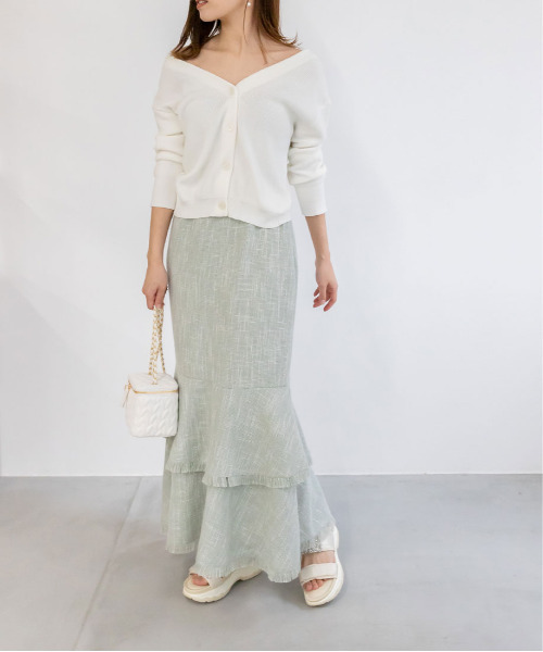 RANDA（ランダ）の「バックノットデザインカーデ（カーディガン/ボレロ・レディース・ホワイト/ベージュ/グレー・FREE）」の9枚目の写真