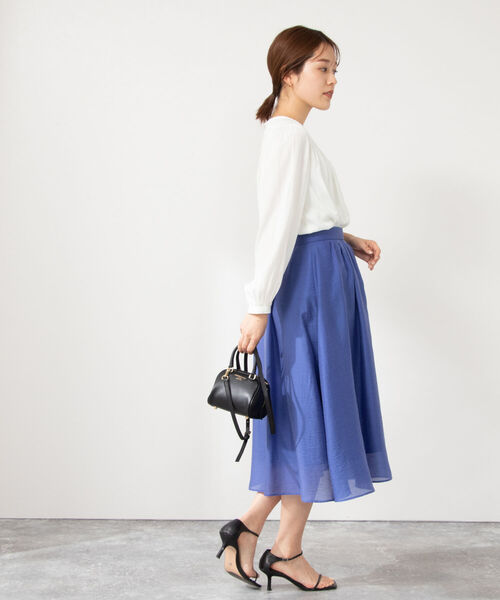 NOLLEY’S(ノーリーズ)の「シャーリングブラウス(シャツ/ブラウス・レディース・ホワイト/ブラック系その他3/ホワイト系その他5/ブラック系その他4/サーモンピンク/ホワイト系その他4・38)」の8枚目の写真