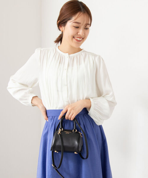 NOLLEY&#39;S - 美品NOLLEY&#39;Sノーリーズ23SSきれい色大人可愛いシャーリングブラウス NOLLEY'S（ノーリーズ）の「シャーリングブラウス（シャツ