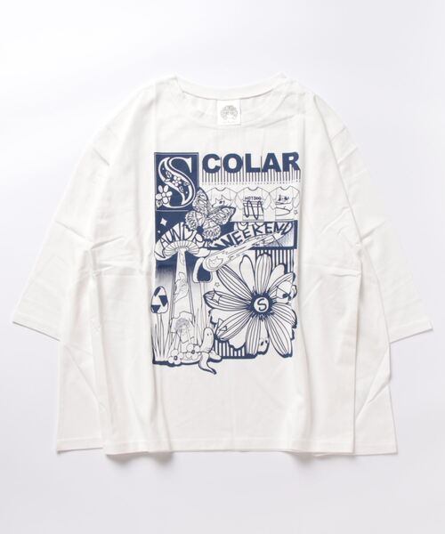 ScoLar（スカラー）の「131657：ニットメッシュ編みベスト×スカラーランドリー柄Tシャツセットアップ（その他トップス・レディース・ブラック/ピンク/グリーン・M）」の5枚目の写真